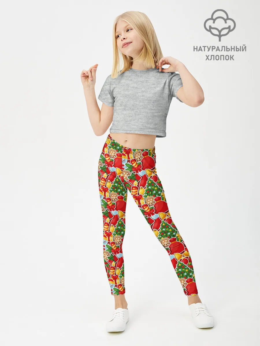 Леггинсы для девочки / Merry Christmas