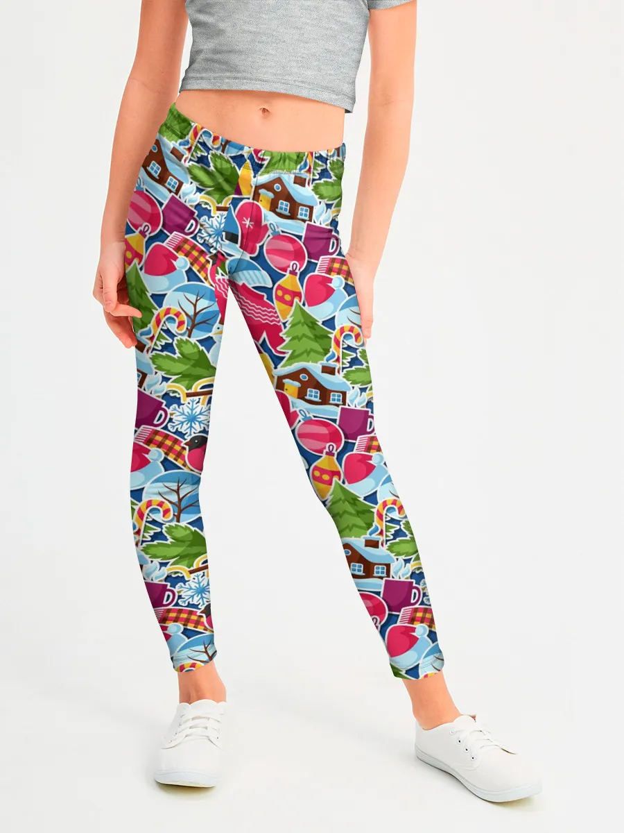 Леггинсы для девочки / С Рождеством и Новым Годом!