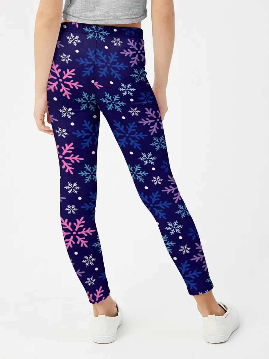 Леггинсы для девочки / Ночные Снежинки