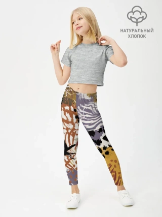 Леггинсы для девочки / Зебра Пятнистая