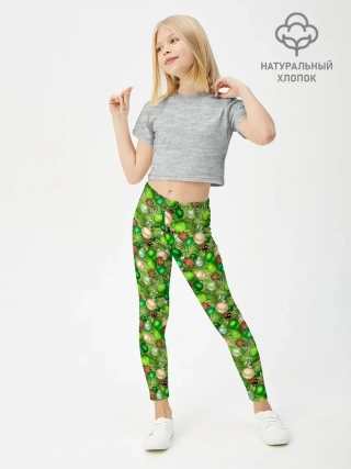 Леггинсы для девочки / Новогодние Игрушки