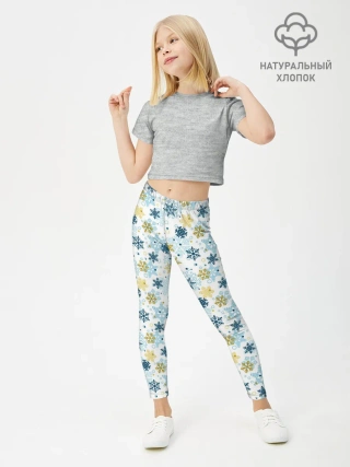 Леггинсы для девочки / Снежинки Кружатся