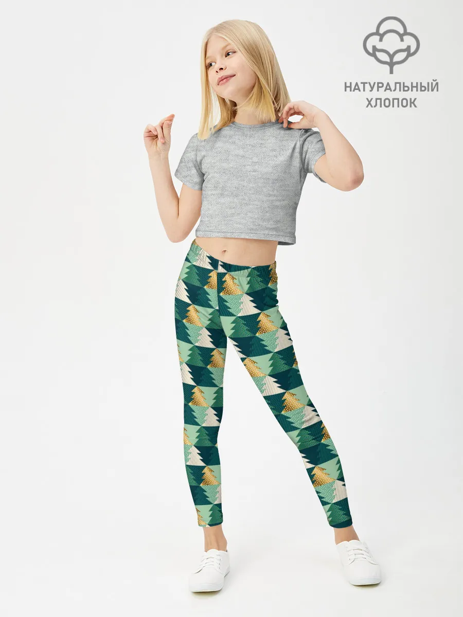Леггинсы для девочки / Ёлочный Дизайн