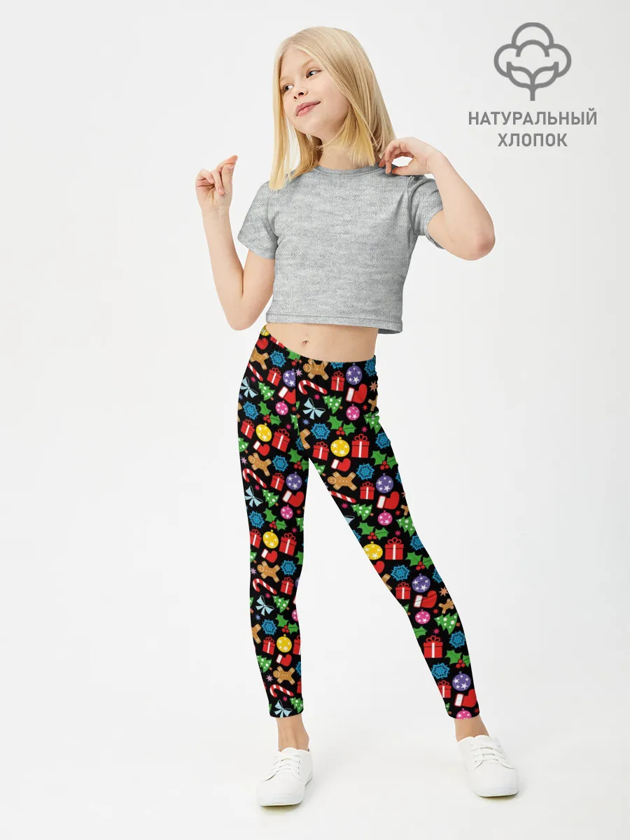 Леггинсы для девочки / Новогодне-Рождественская Символика