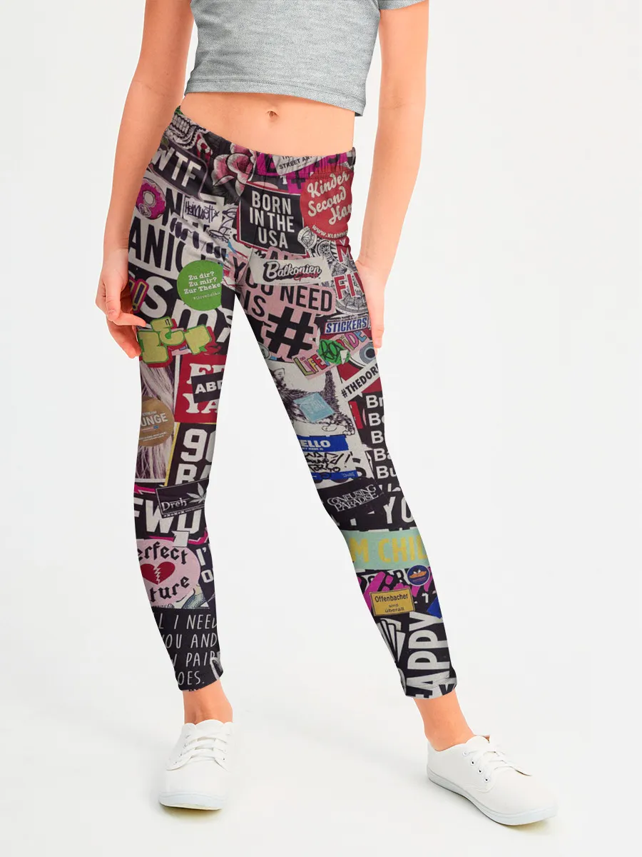 Леггинсы для девочки / Набор Стикеров