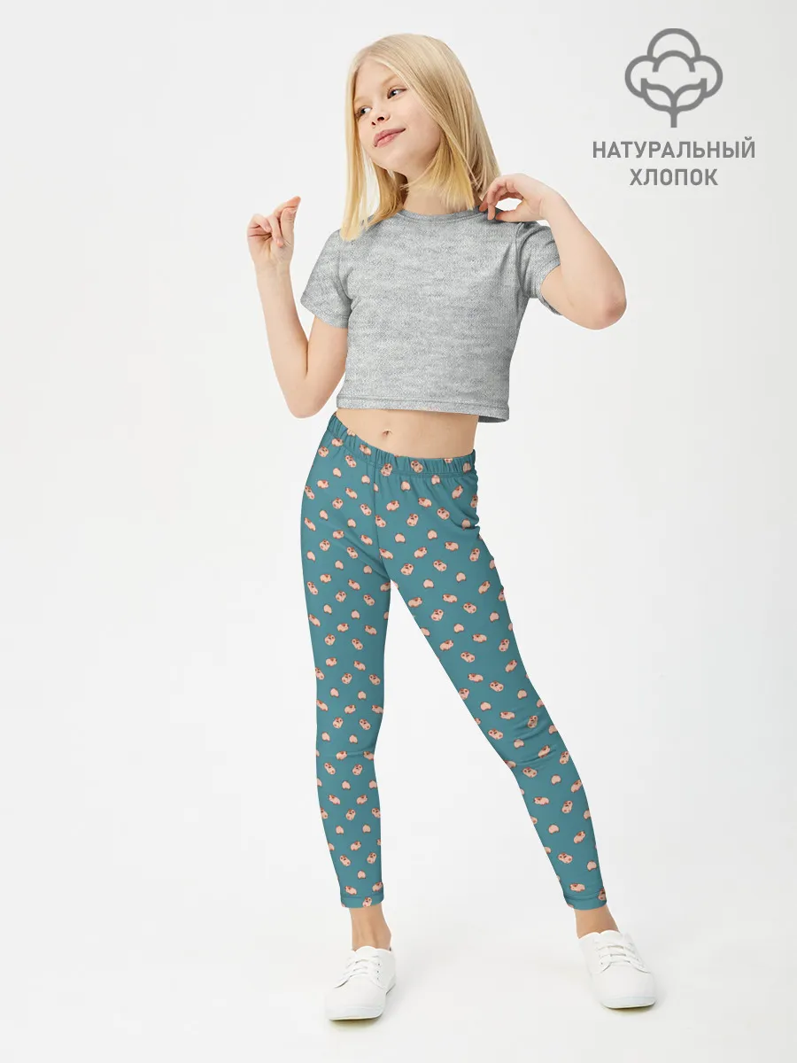Леггинсы для девочки / Паттерн хомячков