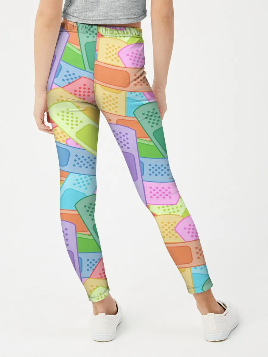 Леггинсы для девочки / Цветные пластыри