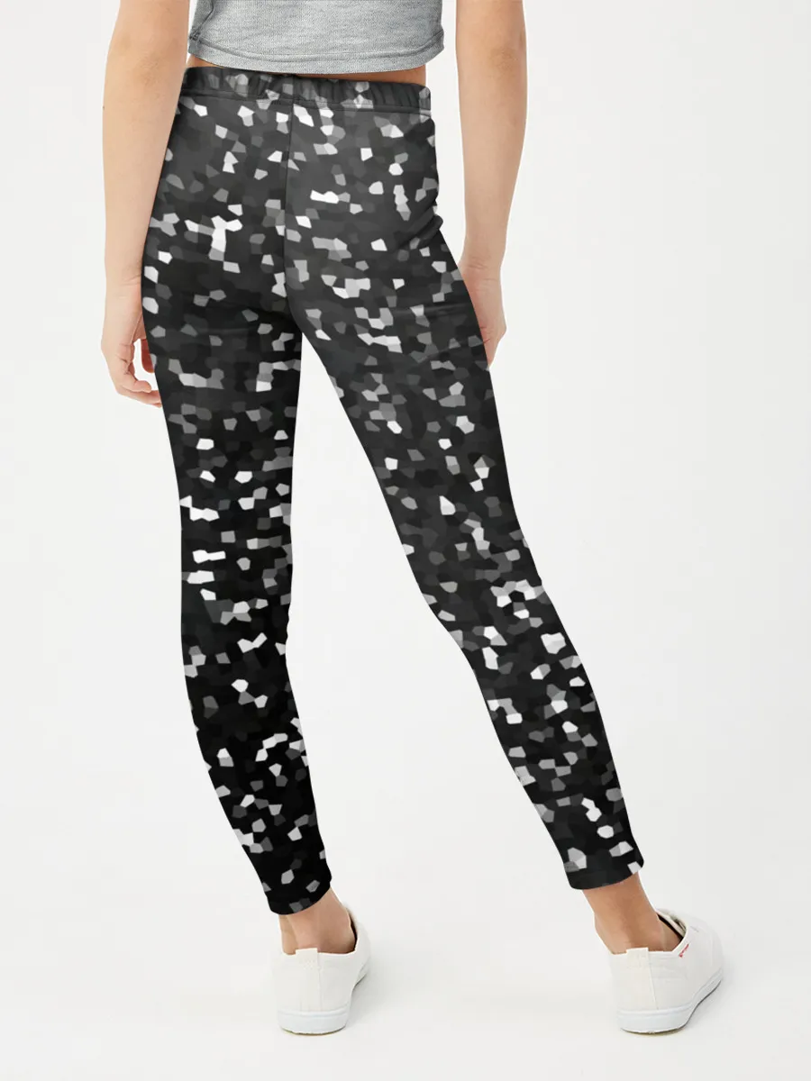 Леггинсы для девочки / ЧБ мозаика