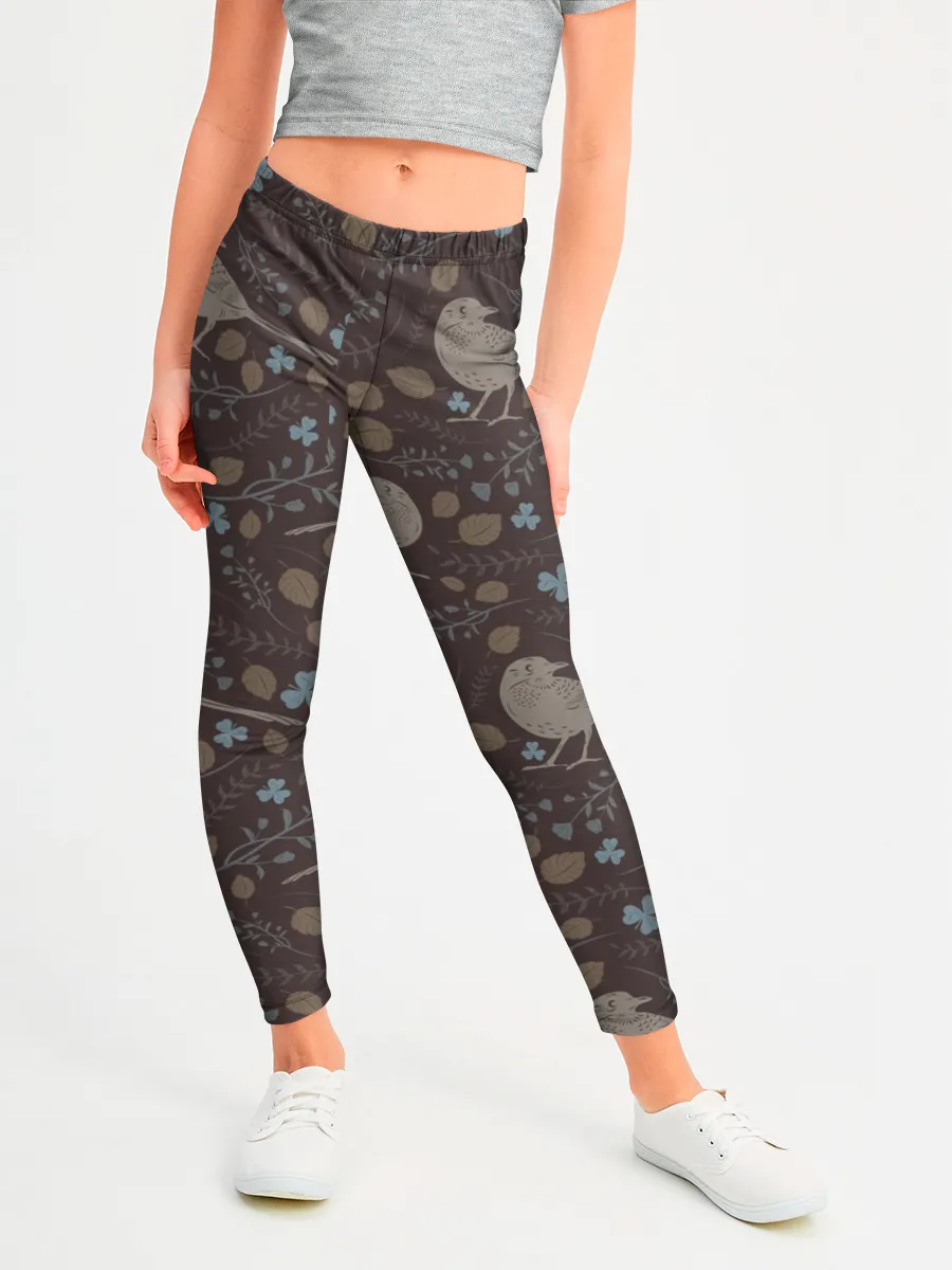 Леггинсы для девочки / Осенняя абстракция