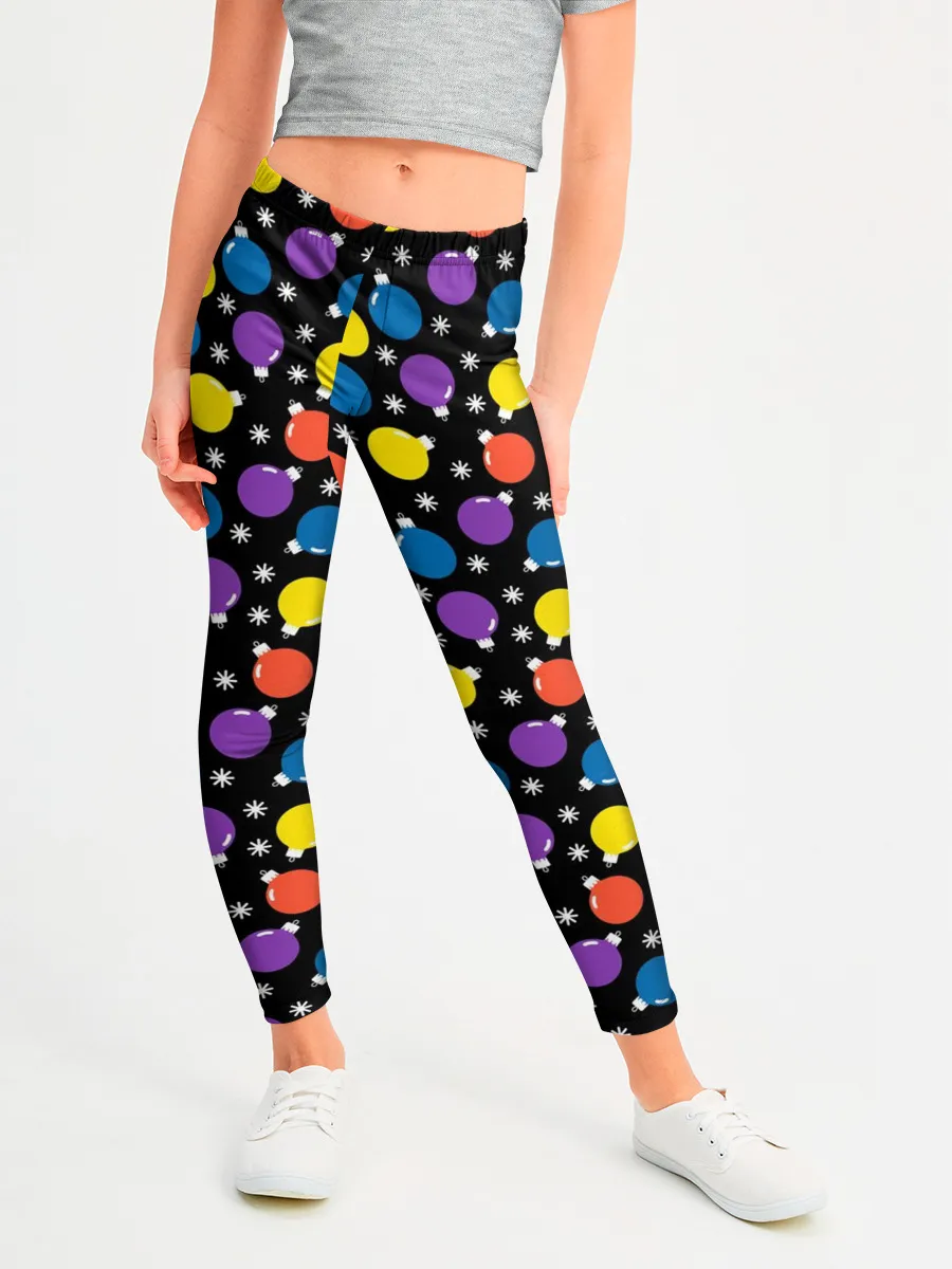 Леггинсы для девочки / Новогодние Лампочки