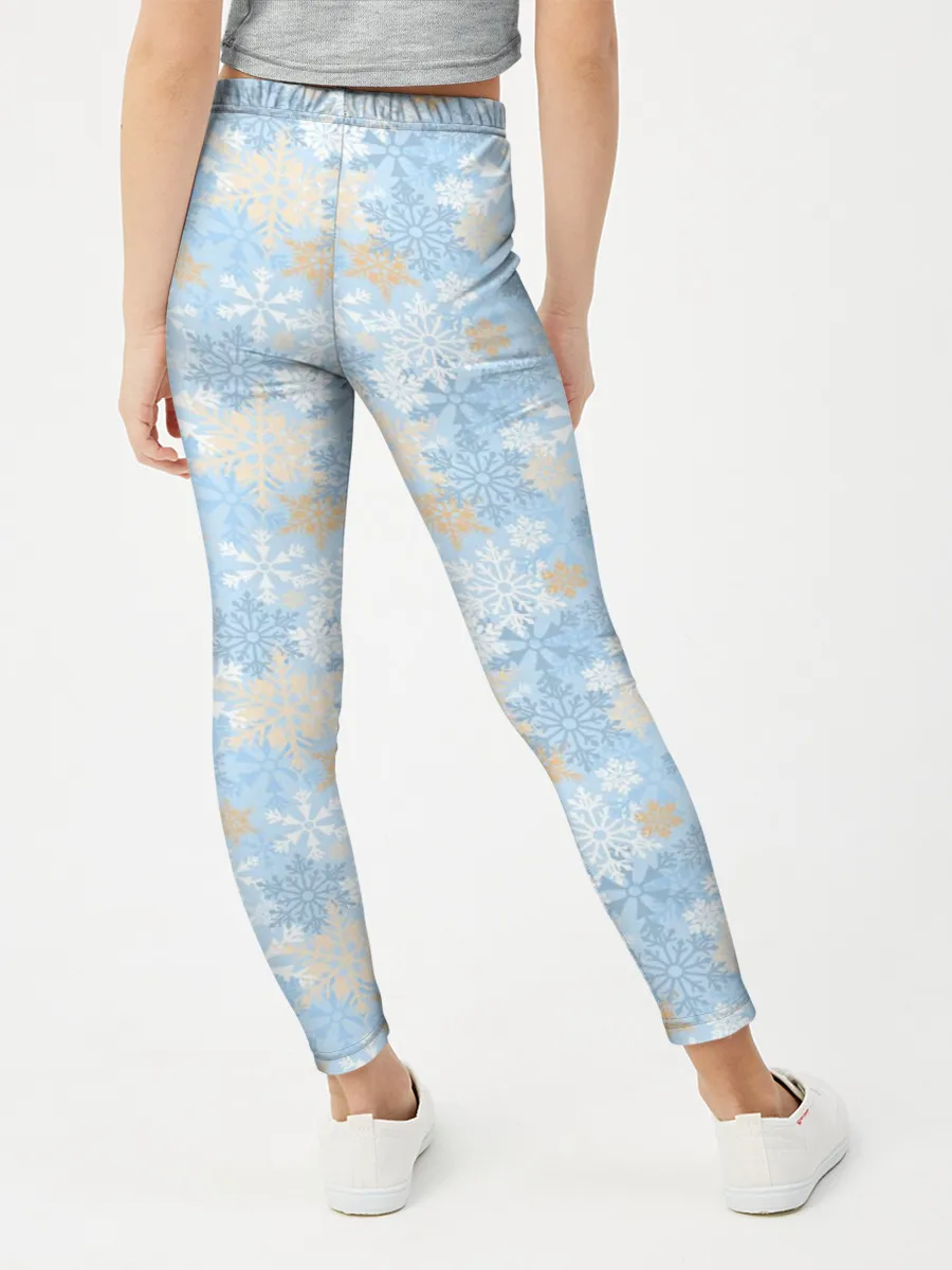 Леггинсы для девочки / Узоры Снежинки