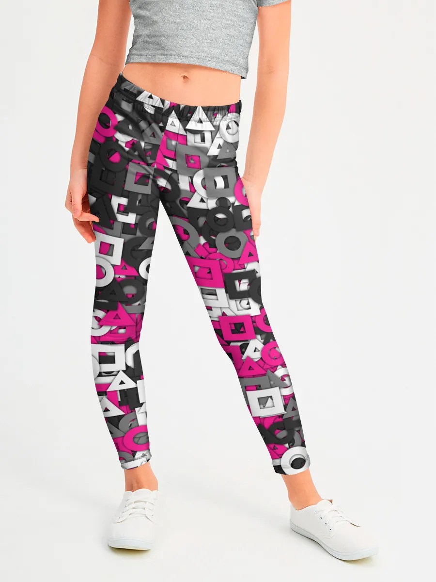 Леггинсы для девочки / Squid Game Camo