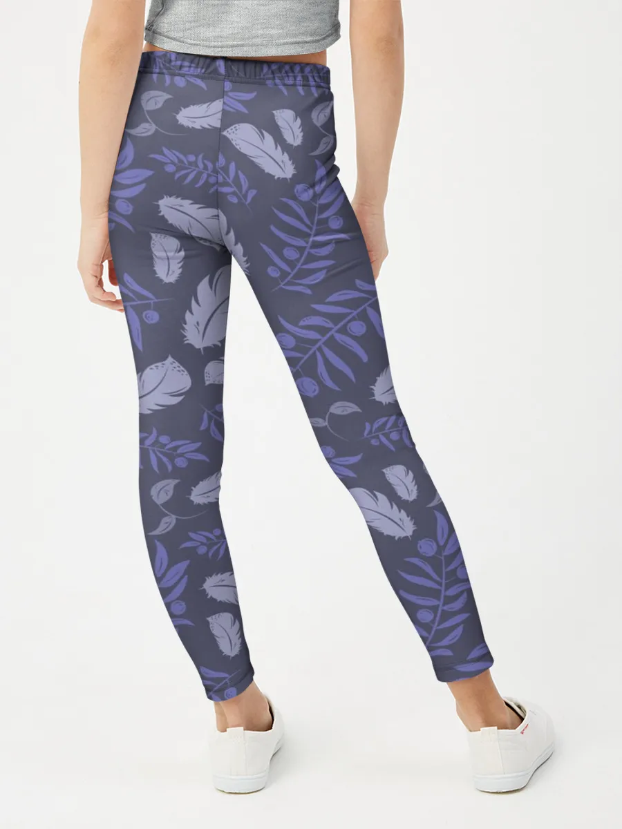 Леггинсы для девочки / Зимняя абстракция