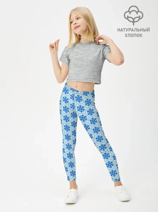 Леггинсы для девочки / Снежинки