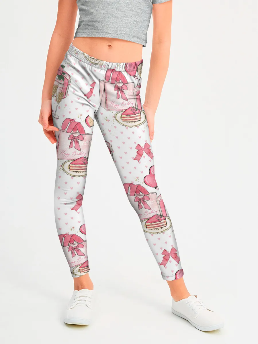 Леггинсы для девочки / Счастливый день рождения