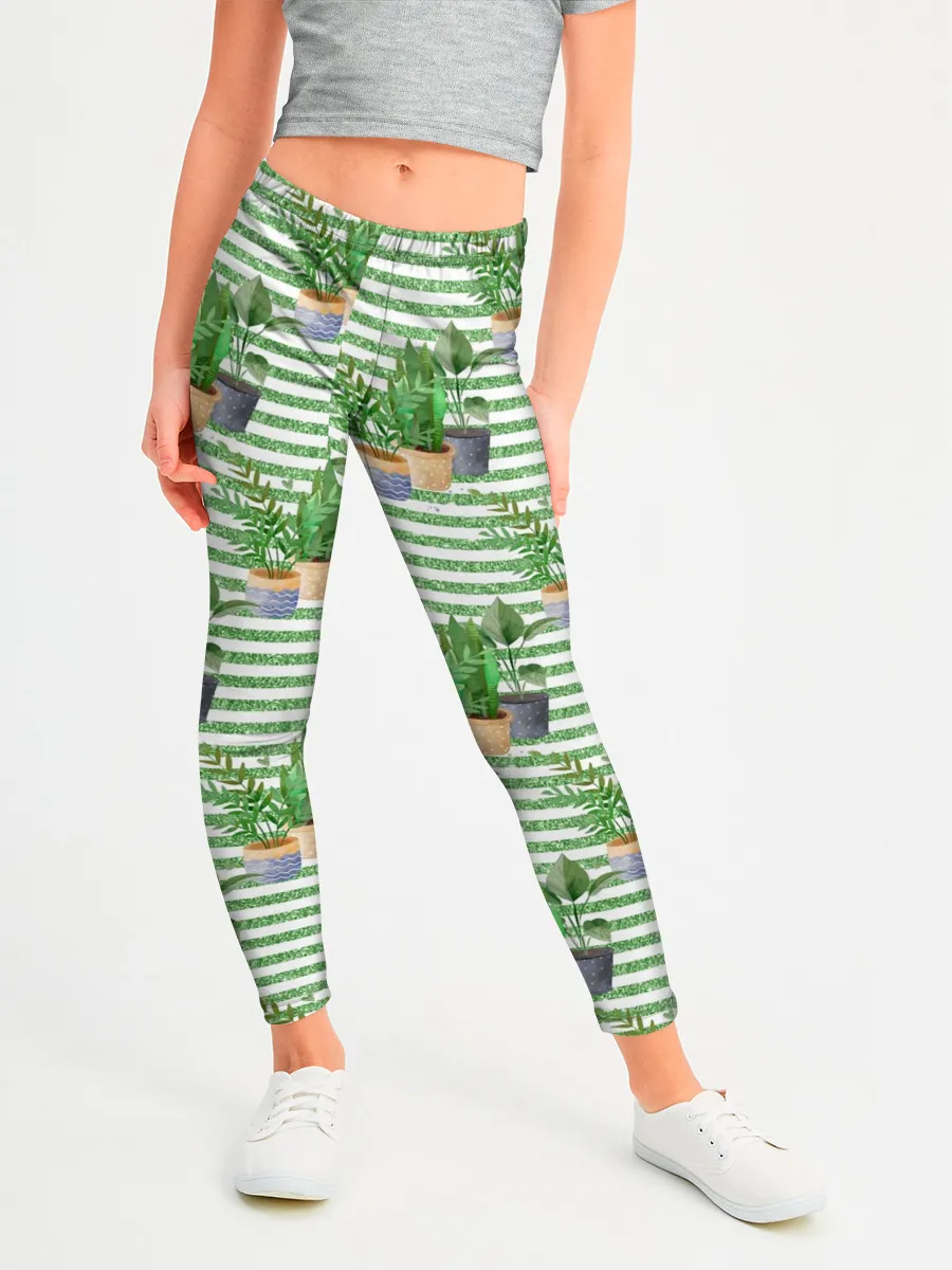 Леггинсы для девочки / Комнатные цветы