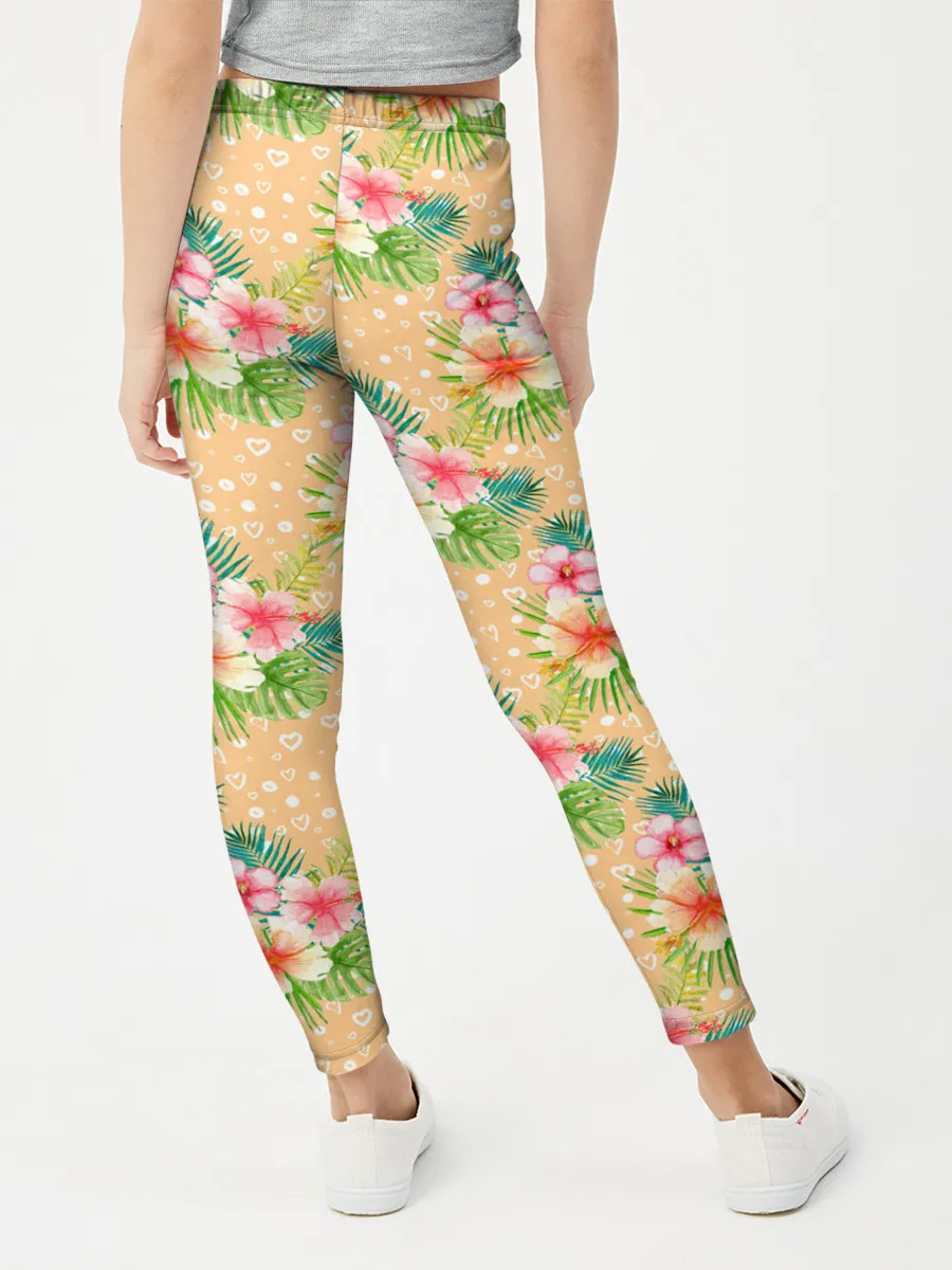 Леггинсы для девочки / Гавайские цеты