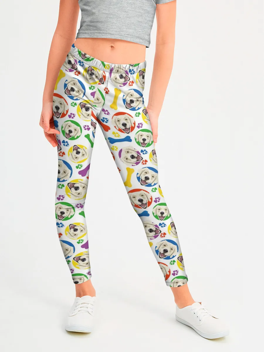 Леггинсы для девочки / Золотистый Ретривер