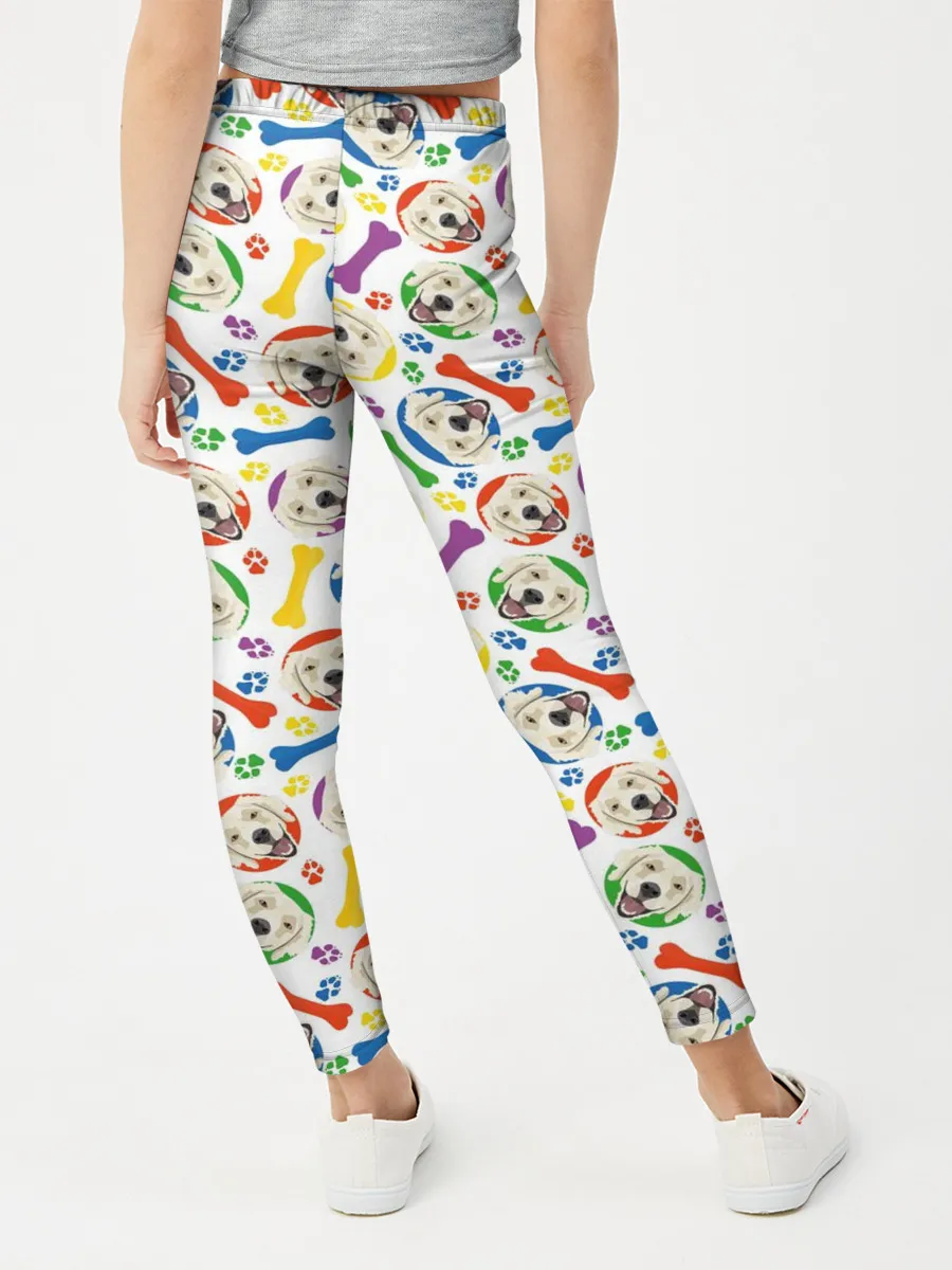 Леггинсы для девочки / Золотистый Ретривер