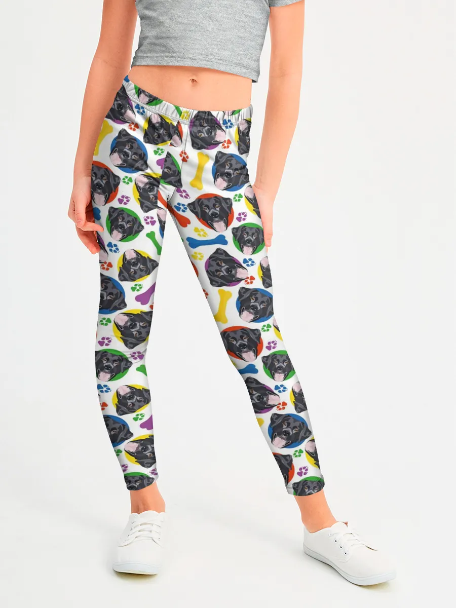 Леггинсы для девочки / Чёрный Лабрадор