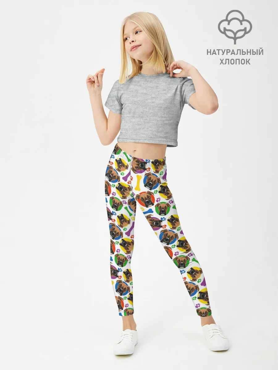 Леггинсы для девочки / Немецкий Боксёр