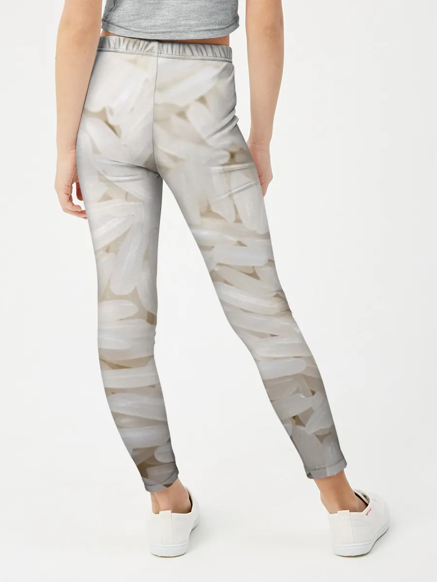 Леггинсы для девочки / Рис/еда