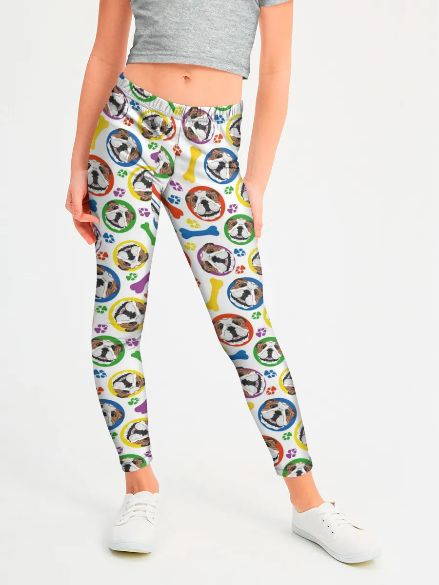 Леггинсы для девочки / Английский Бульдог