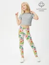 Леггинсы для девочки / Гавайские цветы
