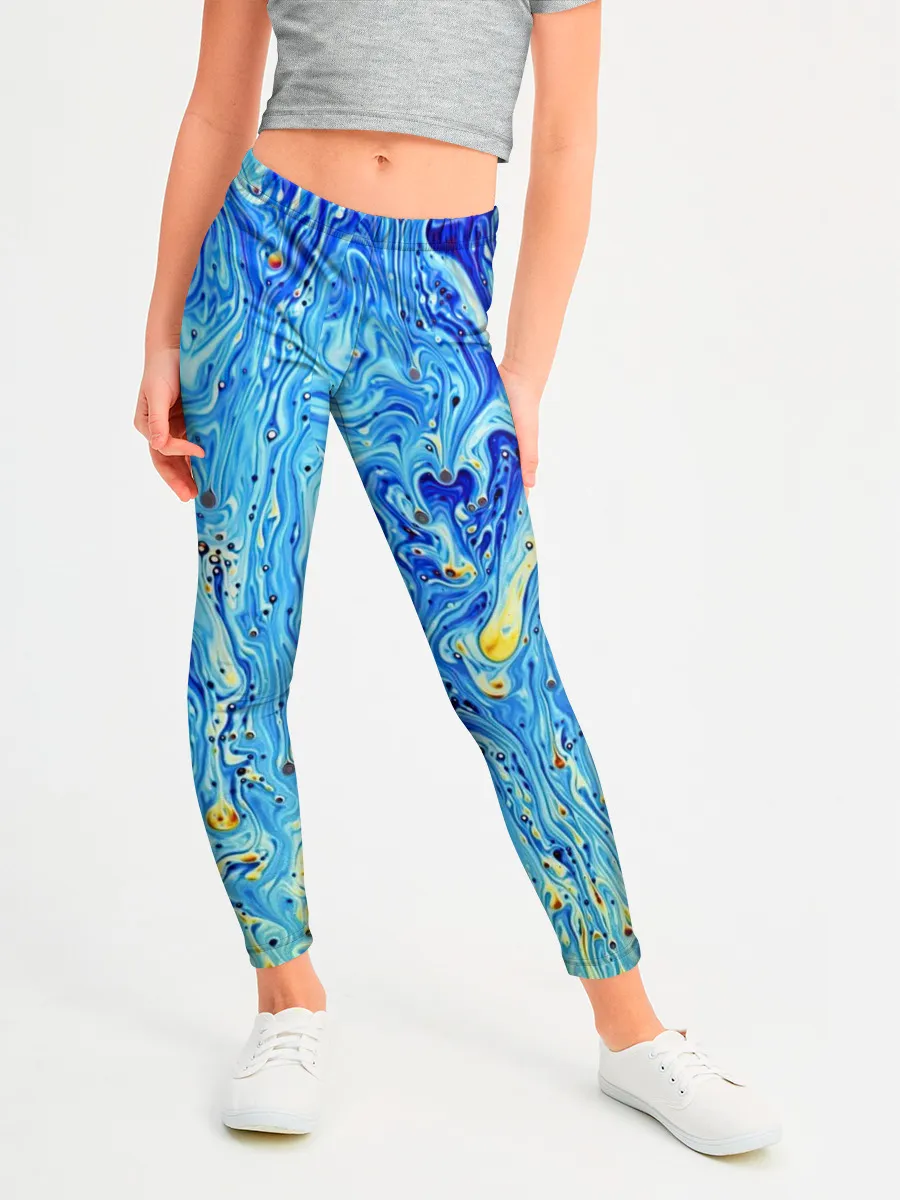 Леггинсы для девочки / Сползающие краски