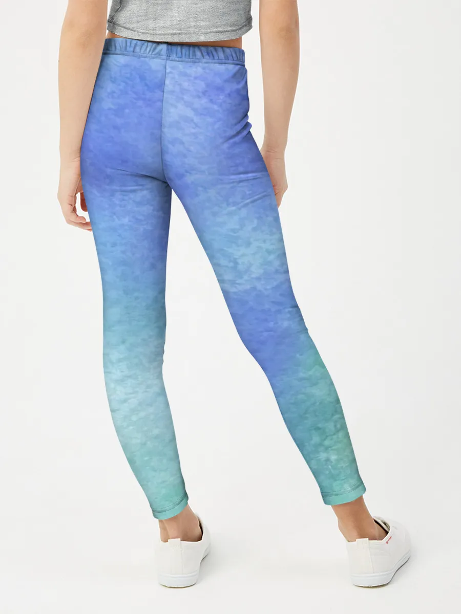 Леггинсы для девочки / Небесная синева