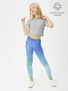 Леггинсы для девочки / Небесная синева