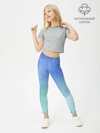 Леггинсы для девочки / Небесная синева