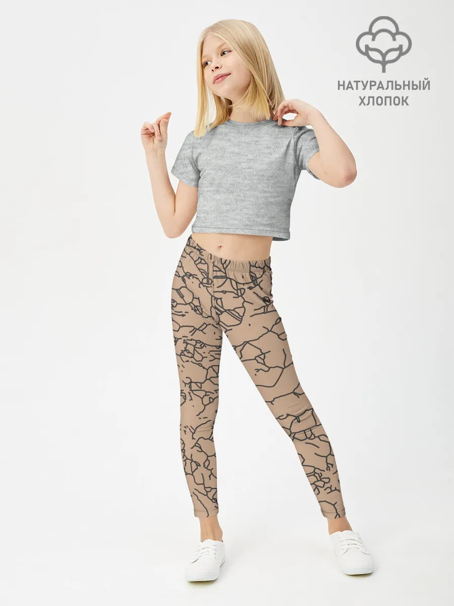 Леггинсы для девочки / Рисованный камень