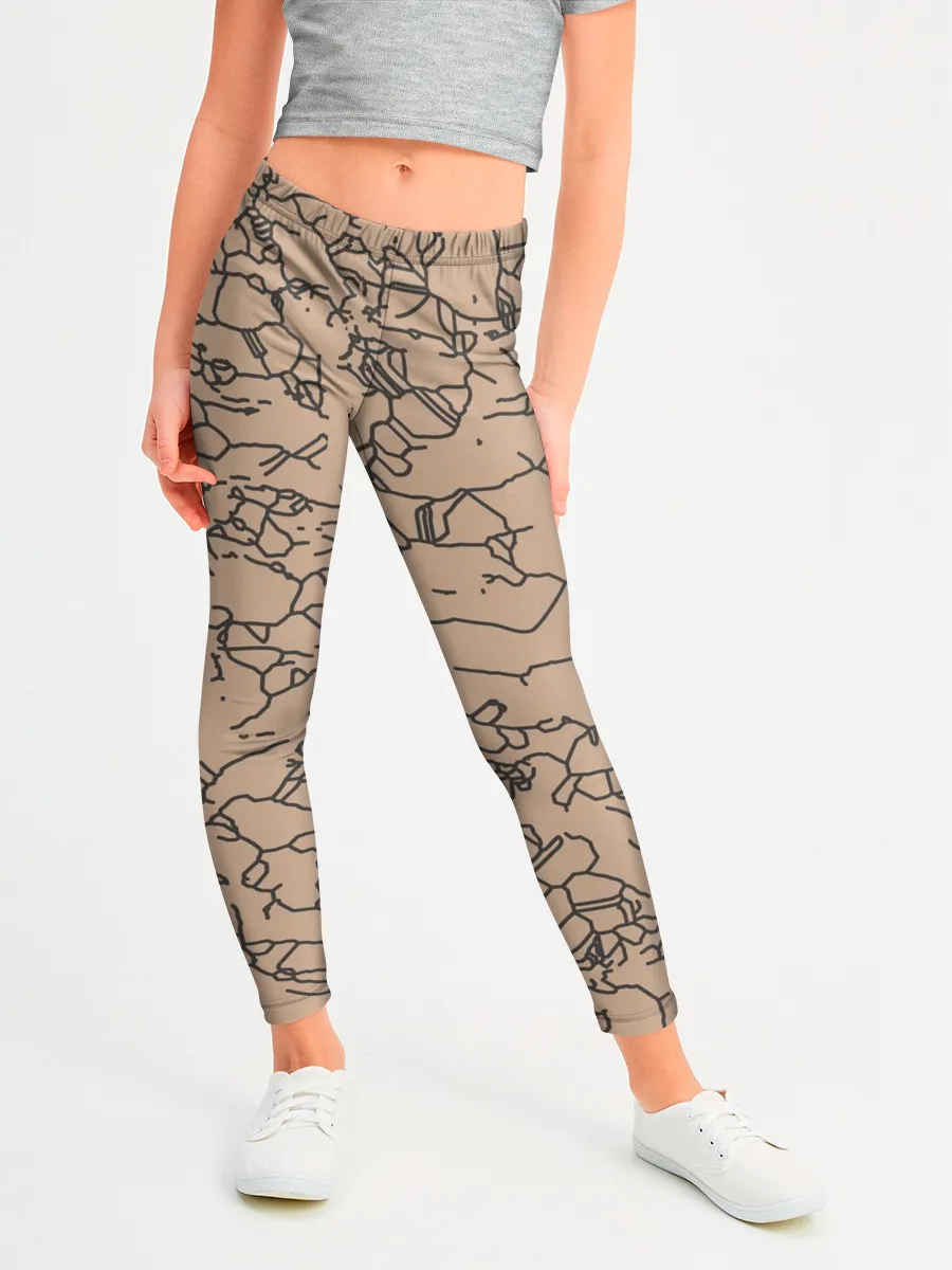 Леггинсы для девочки / Рисованный камень