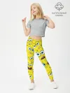 Леггинсы для девочки / Губка Боб / SpongeBob pattern