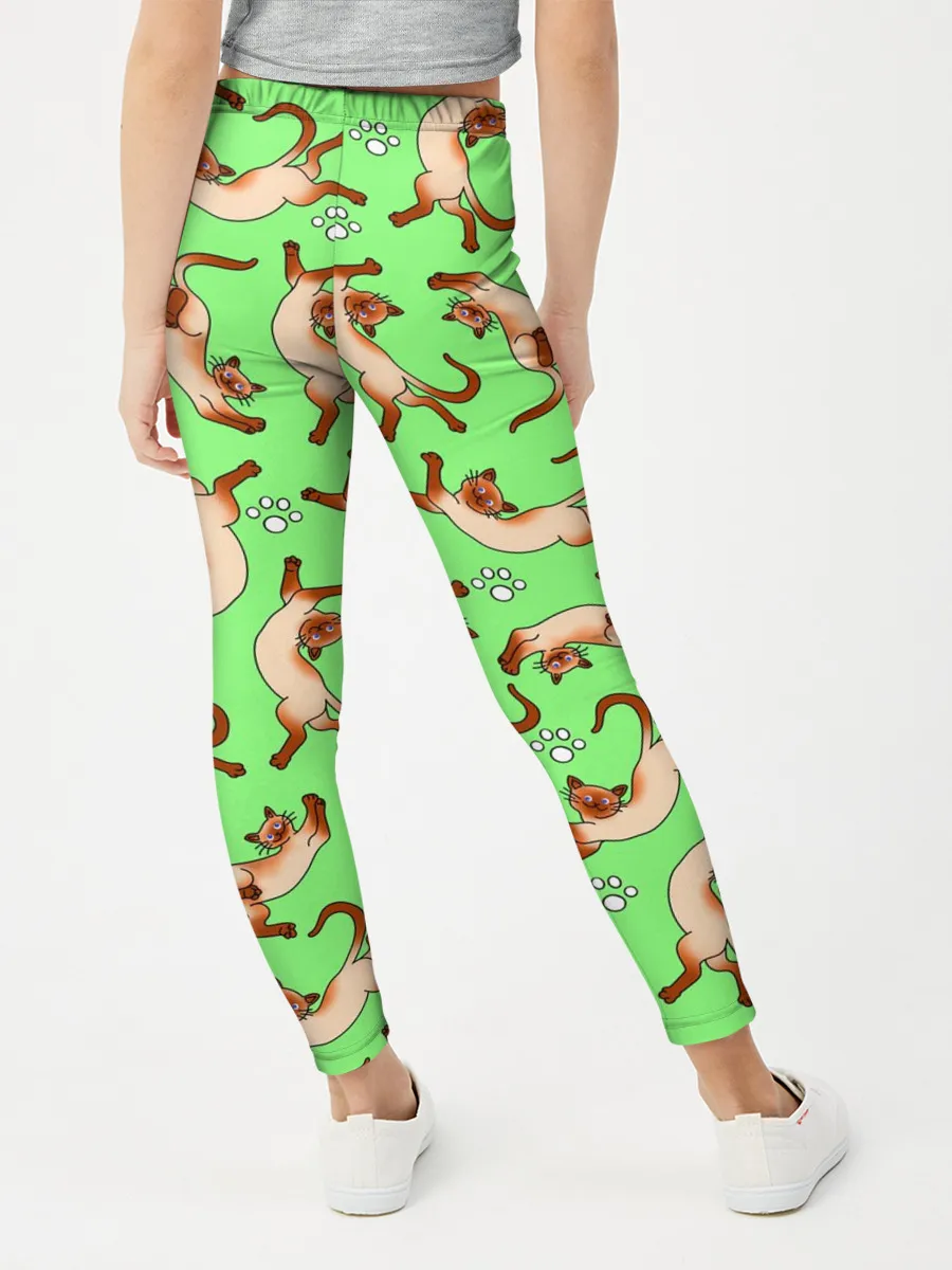 Леггинсы для девочки / Сиамские коты