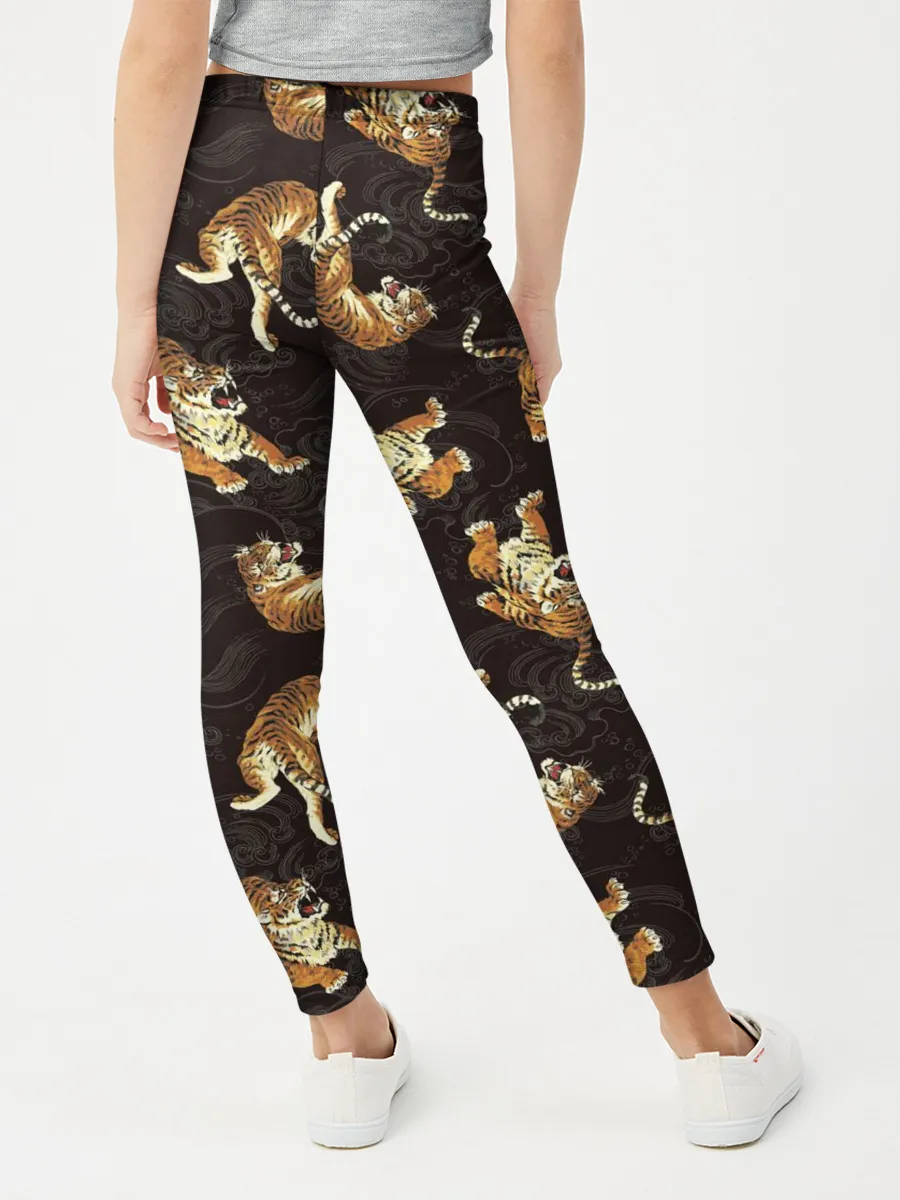 Леггинсы для девочки / Паттерн Японский тигр