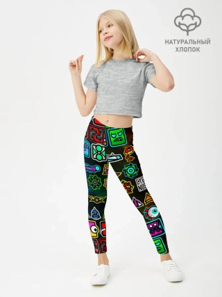 Леггинсы для девочки / GEOMETRY DASH ГЕРОИ