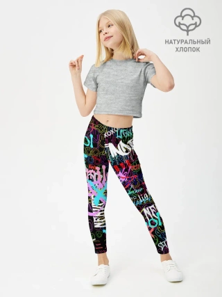 Леггинсы для девочки / neon graffiti | Smile