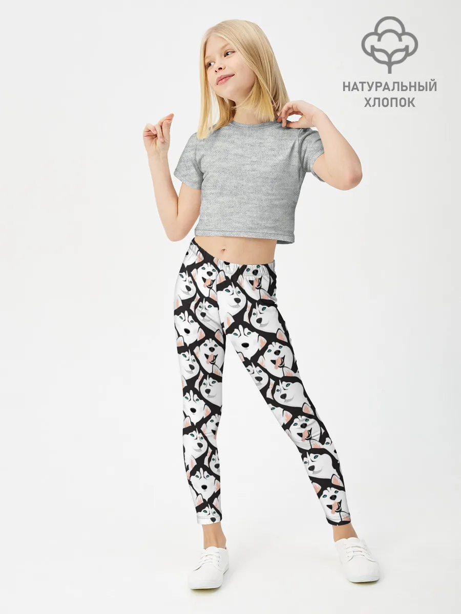 Леггинсы для девочки / Сибирский Хаски