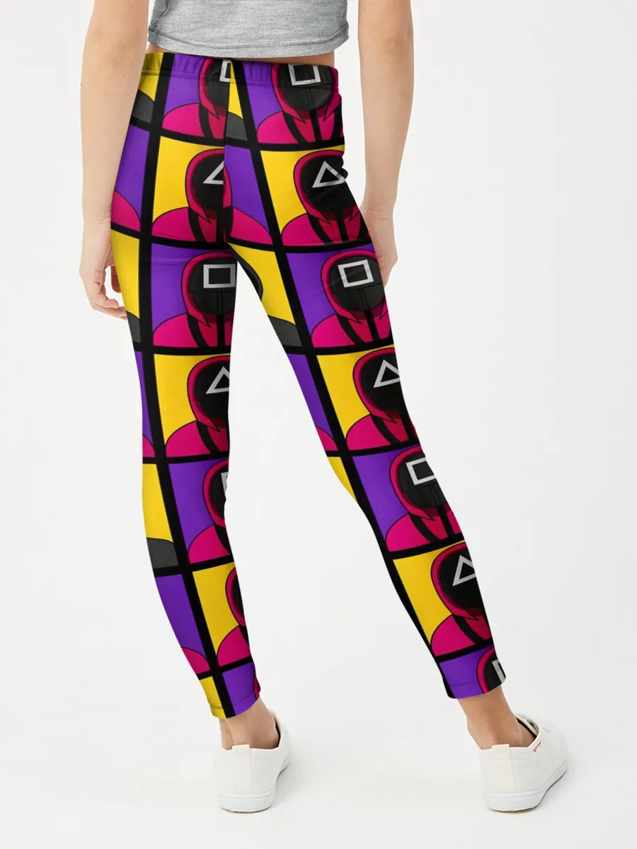 Леггинсы для девочки / ИГРА В КАЛЬМАРА / ОХРАНА / ВЕДУЩИЙ