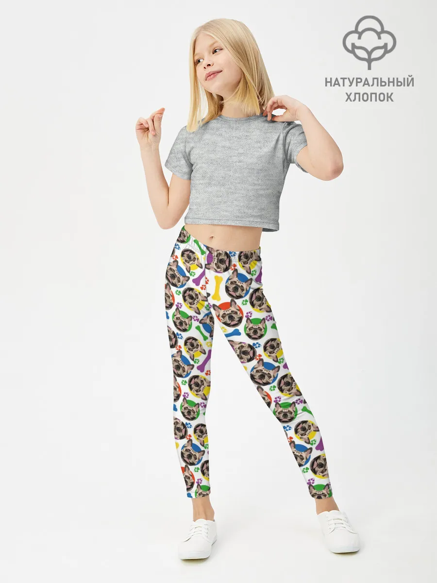 Леггинсы для девочки / Французский Бульдог