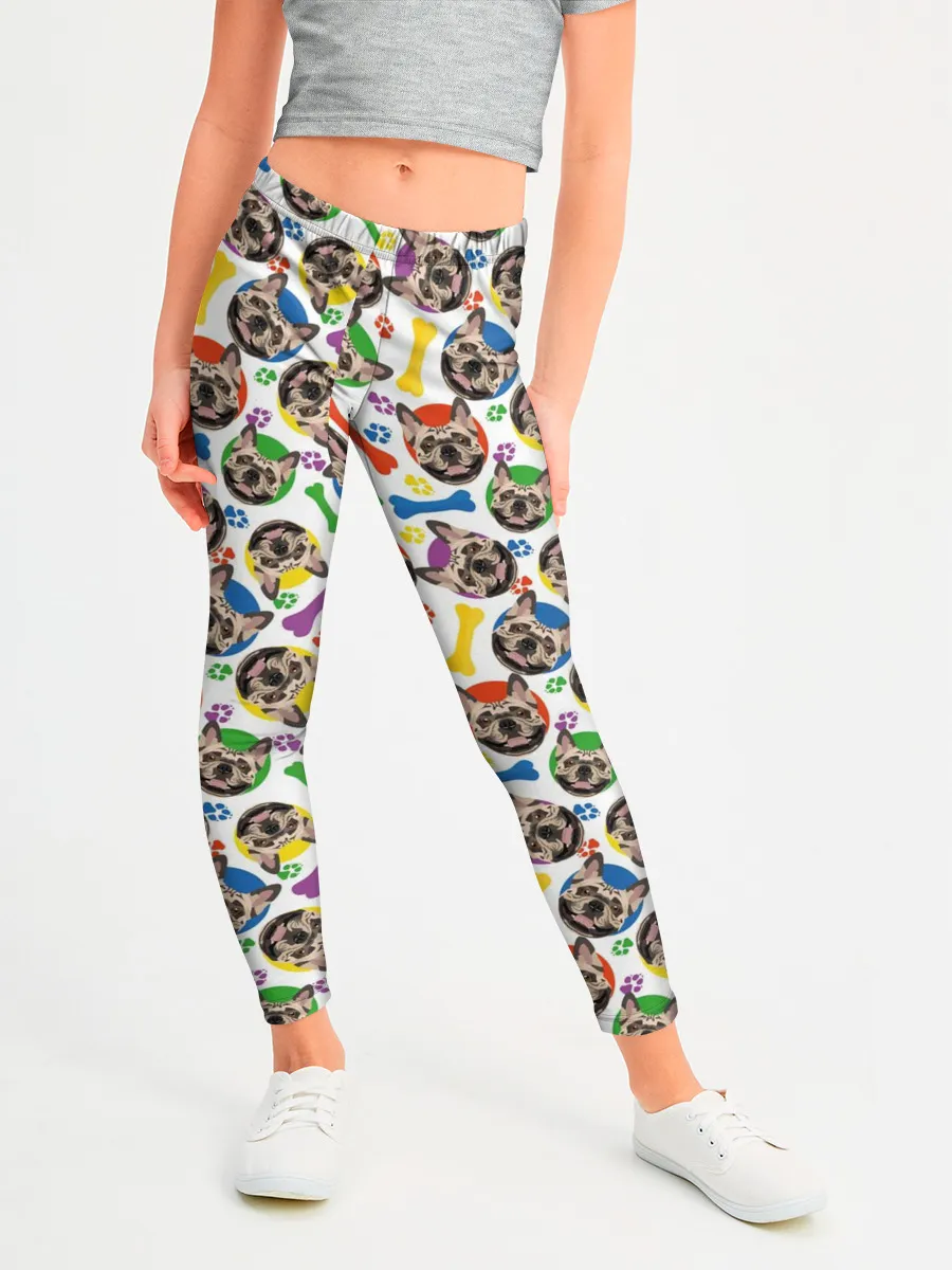 Леггинсы для девочки / Французский Бульдог