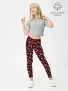 Леггинсы для девочки / ГЕПАРД В ЛИСТВЕ