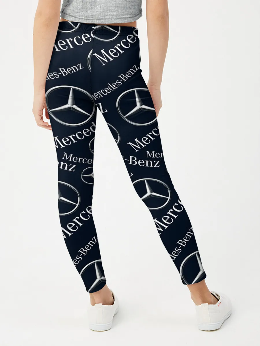 Леггинсы для девочки / MERCEDES-BENZ / МЕРСЕДЕС-БЕНЗ / УЗОР