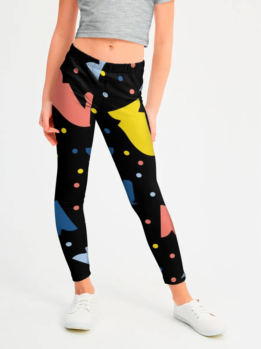 Леггинсы для девочки / Шахматные фигуры цветные