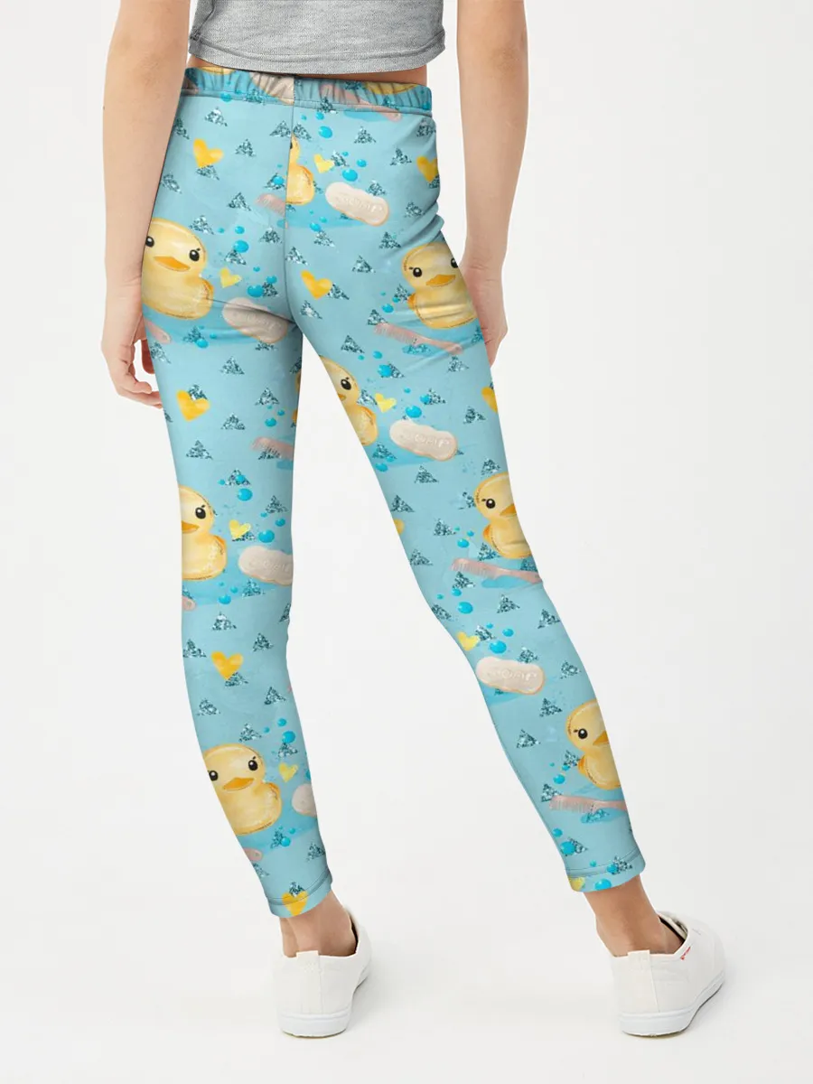 Леггинсы для девочки / Чистюля: уточки