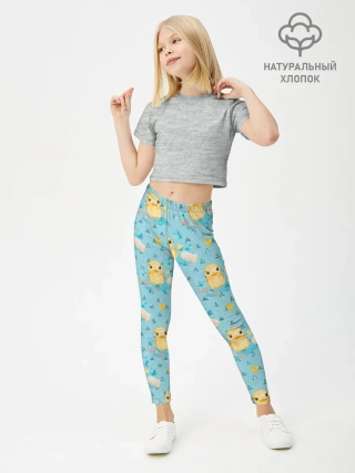 Леггинсы для девочки / Чистюля: уточки