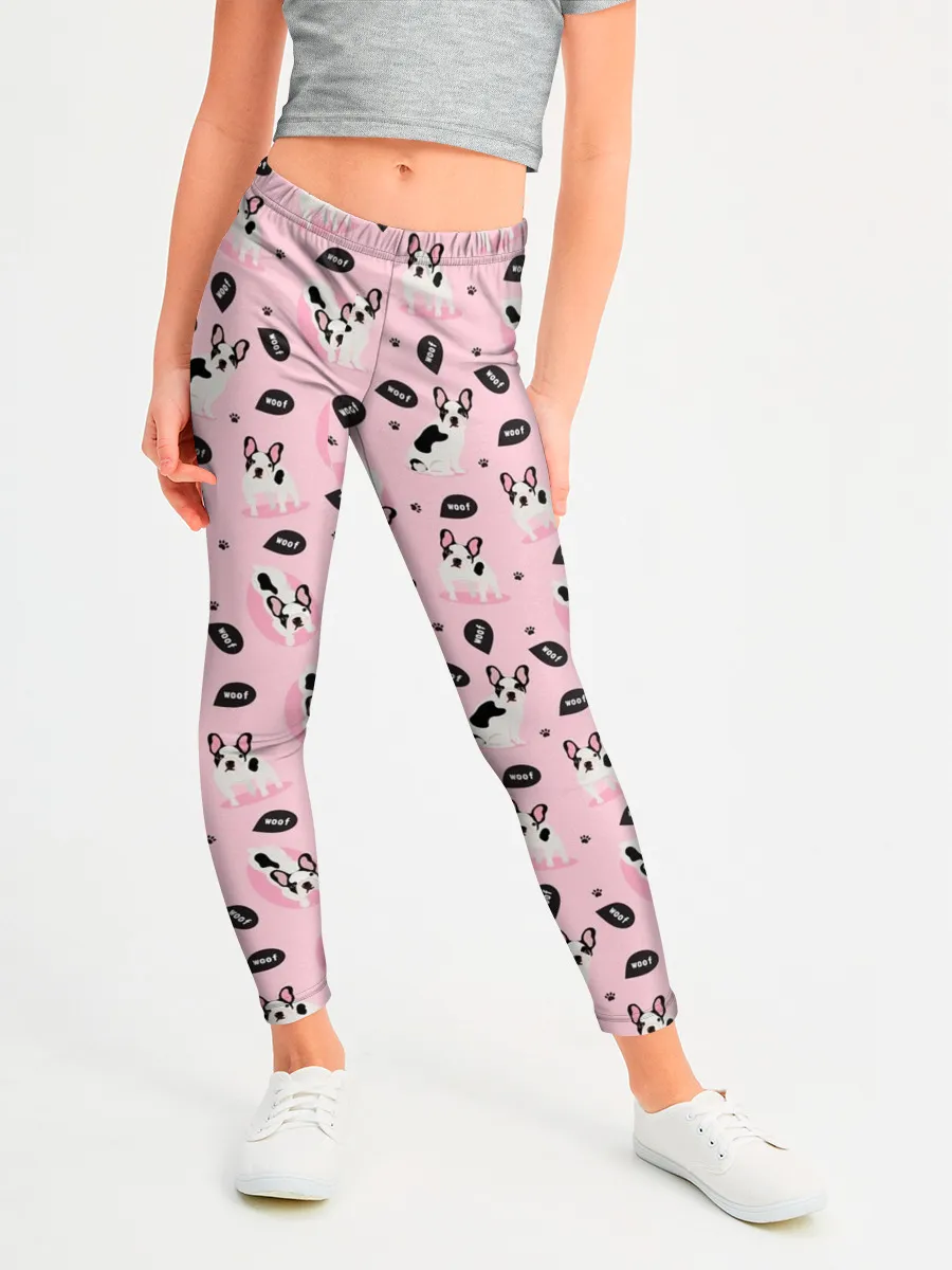 Леггинсы для девочки / Бульдог Французский