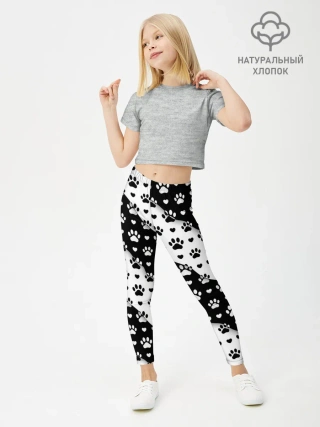 Леггинсы для девочки / Следы от Лап